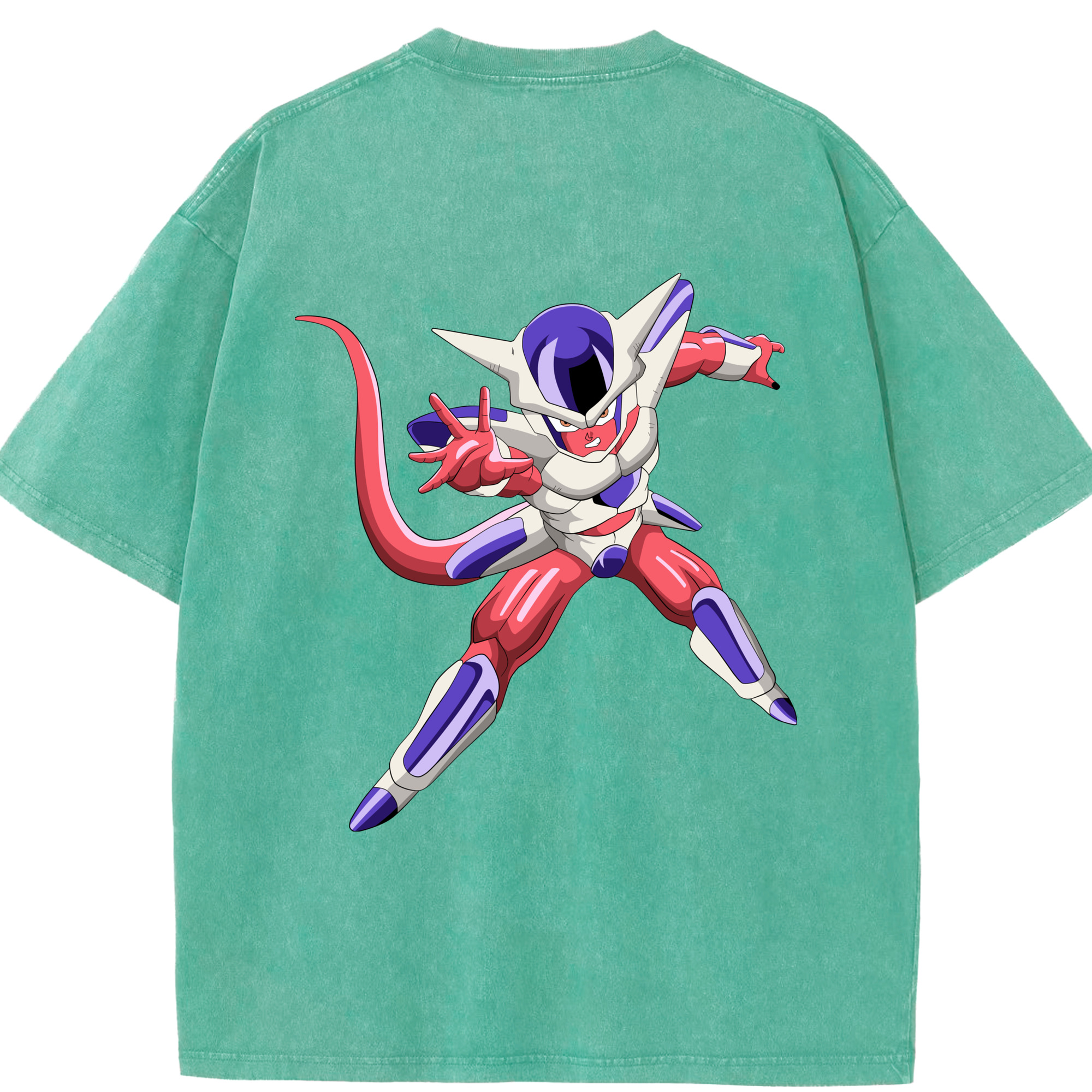 （画像用） ドラゴンボール フリーザ DRAGON BALL Frieza 綿100% ヴィンテージ風 半袖Tシャツ（背面プリント）